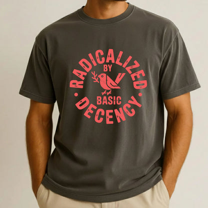 Radicalized by Basic Decency Comfort Colors T Shirts