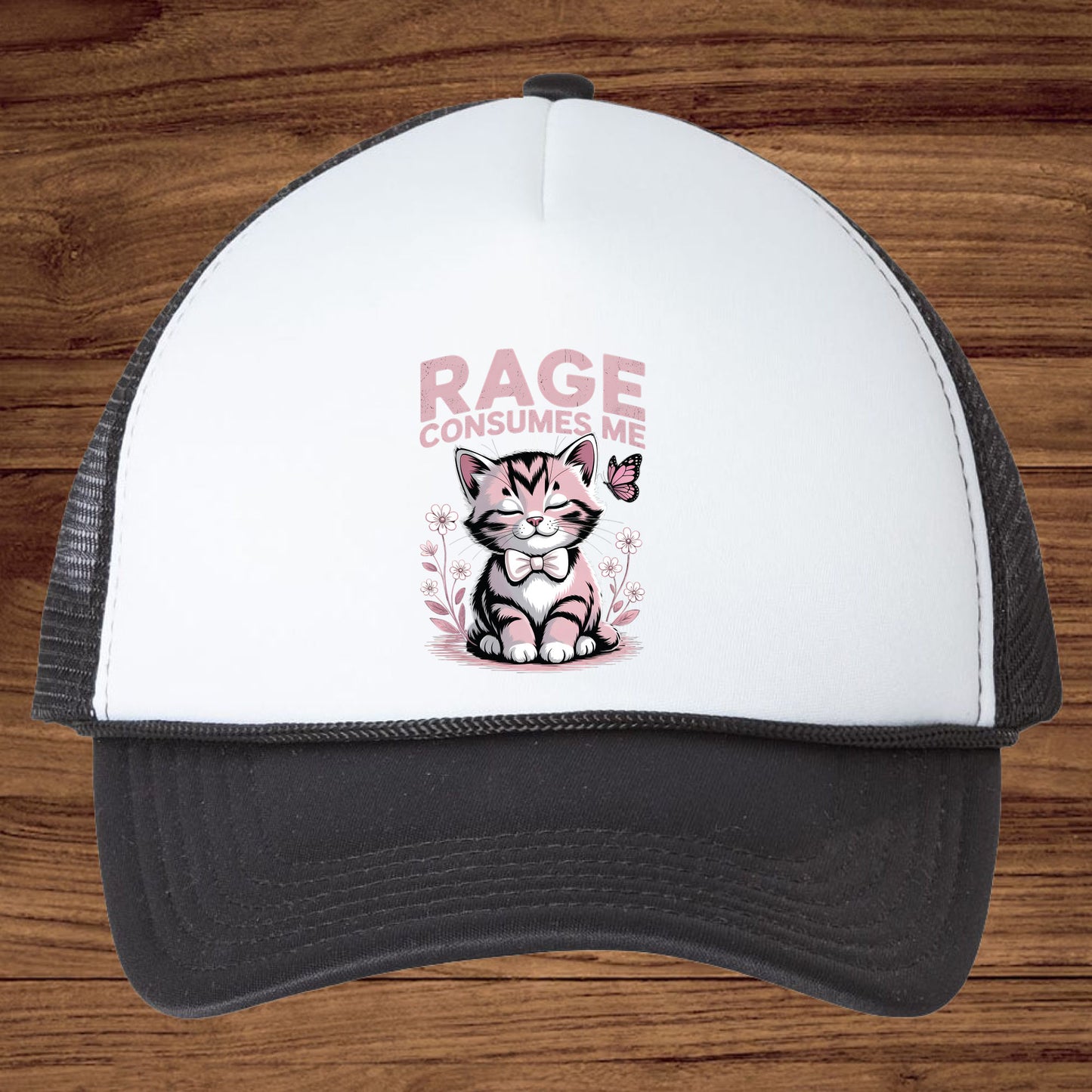 Rage Consumes Me DTF Transfer Ready to Press, Funny Kitten Cat Heat Transfer For Shirt, Mental Health Sarcastic UV Sticker Prints