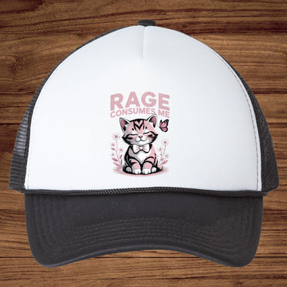 Rage Consumes Me DTF Transfer Ready to Press, Funny Kitten Cat Heat Transfer For Shirt, Mental Health Sarcastic UV Sticker Prints