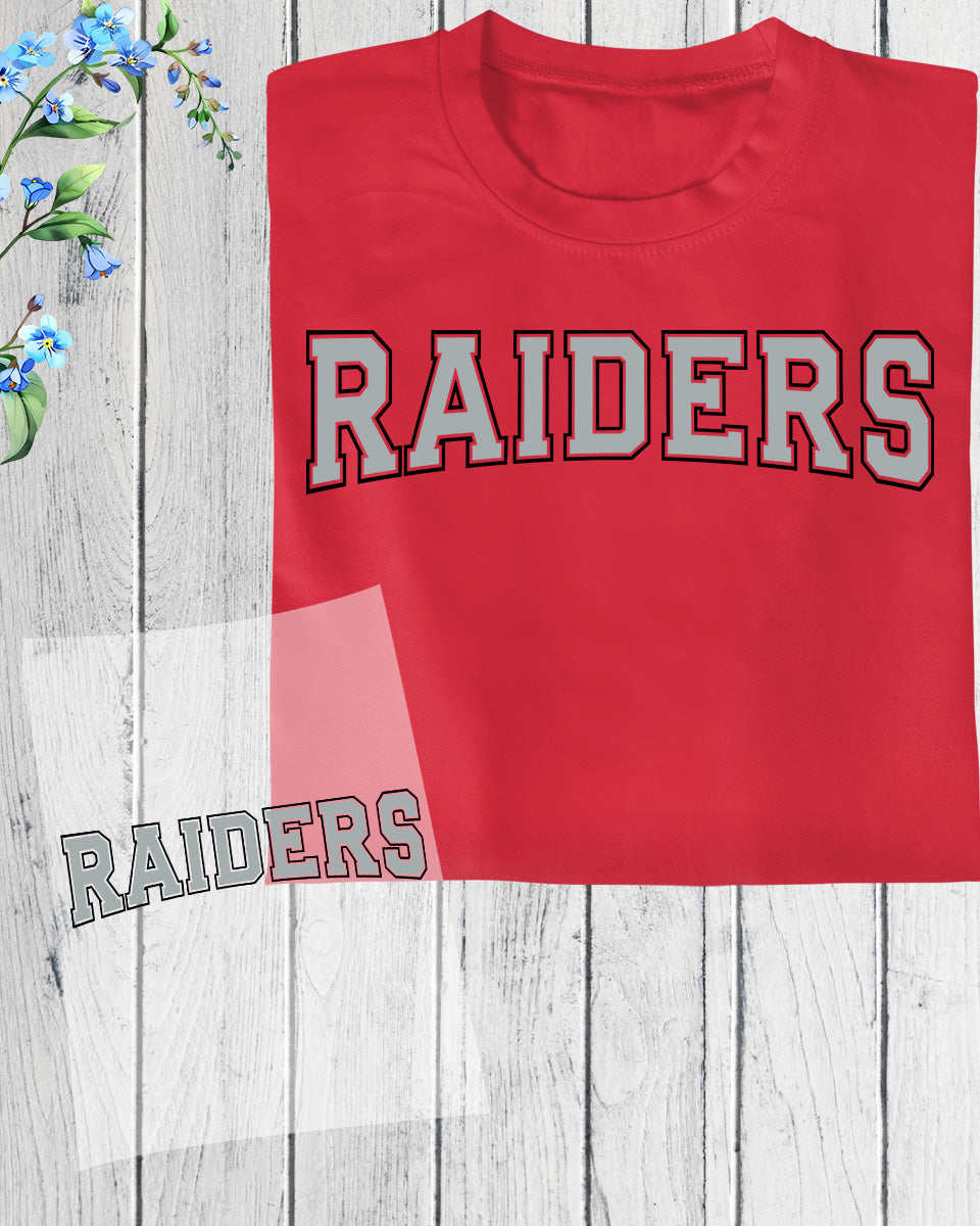 Raiders DTF Transfer Ready to Press