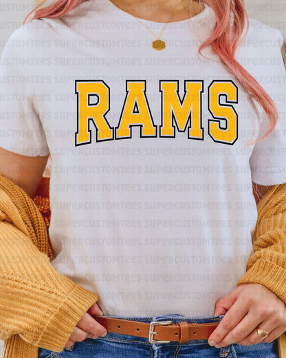 Rams DTF Heat Transfer Ready to Press