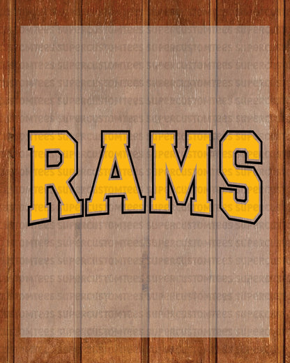 Rams DTF Heat Transfer Ready to Press