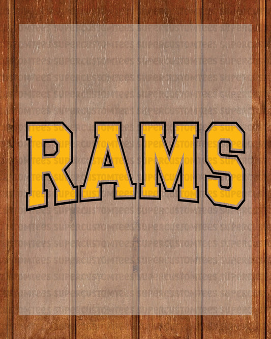 Rams DTF Heat Transfer Ready to Press