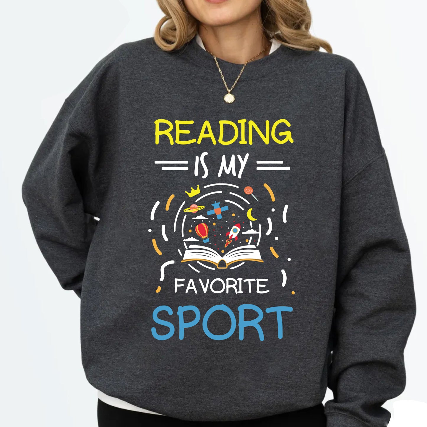 Reading is my favorite sport DTF Transfer Ready to Press, Bookish Heat Transfer For Shirt, Bookworm Sarcastic UV Sticker Prints