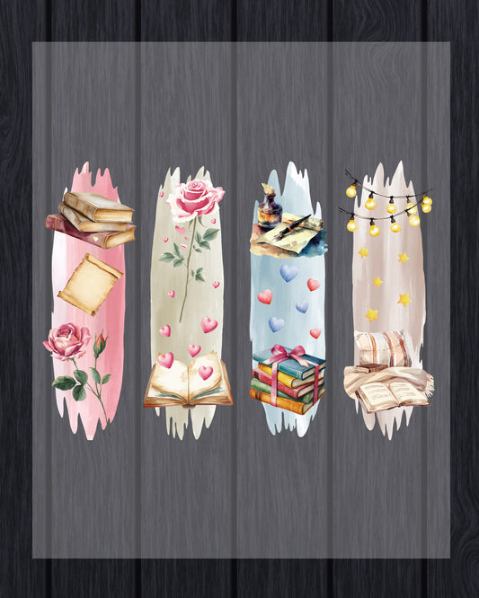 Reading Book Lovers Brushstroke DTF Transfer