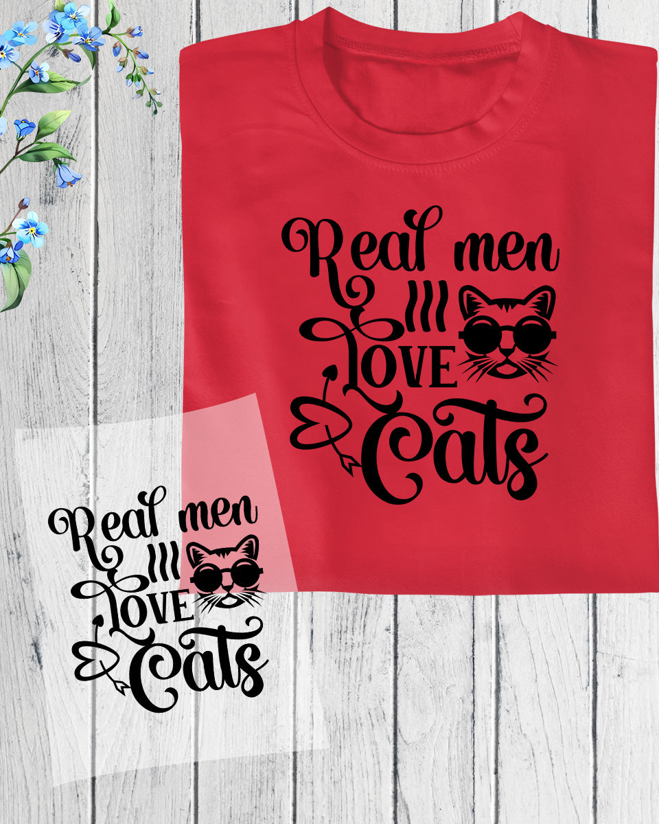 Rea Men Love Cats DTF Transfer Film