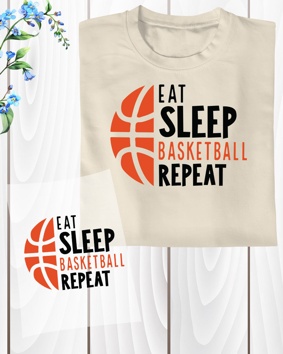 Basketball Eat Sleep repeat DTF Transfer Film