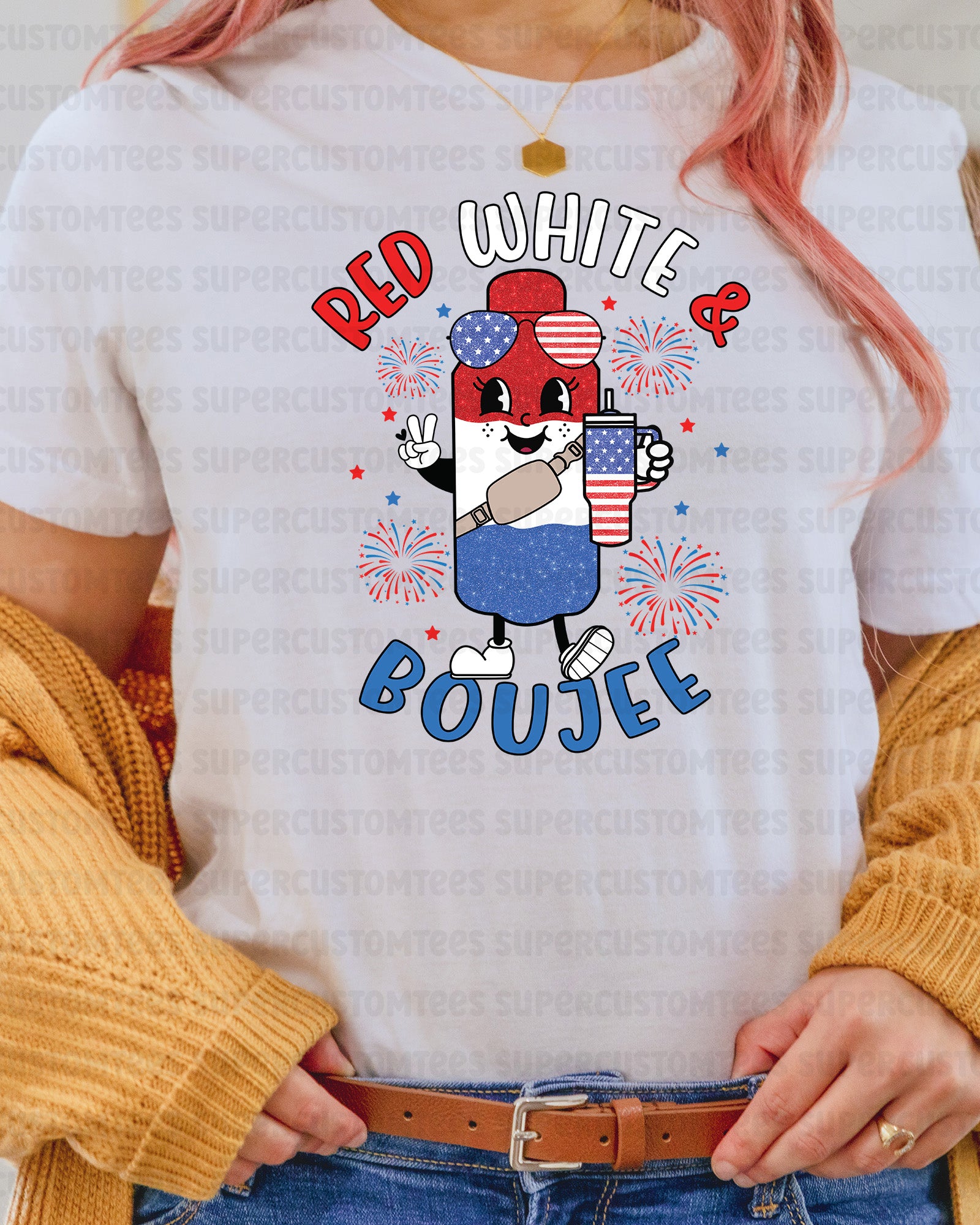 Red White & Boujee DTF Transfer Ready to Press