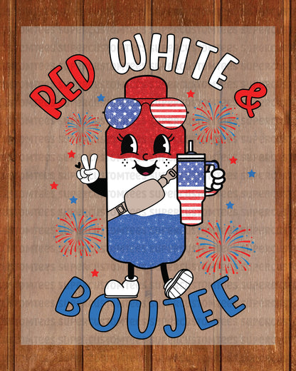 Red White & Boujee DTF Transfer Ready to Press