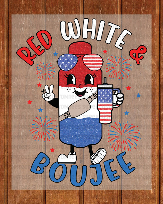 Red White & Boujee DTF Transfer Ready to Press