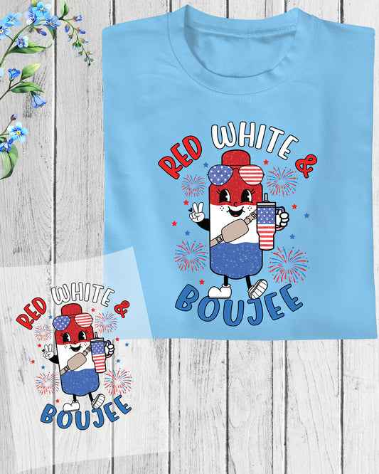 Red White & Boujee DTF Transfer Ready to Press