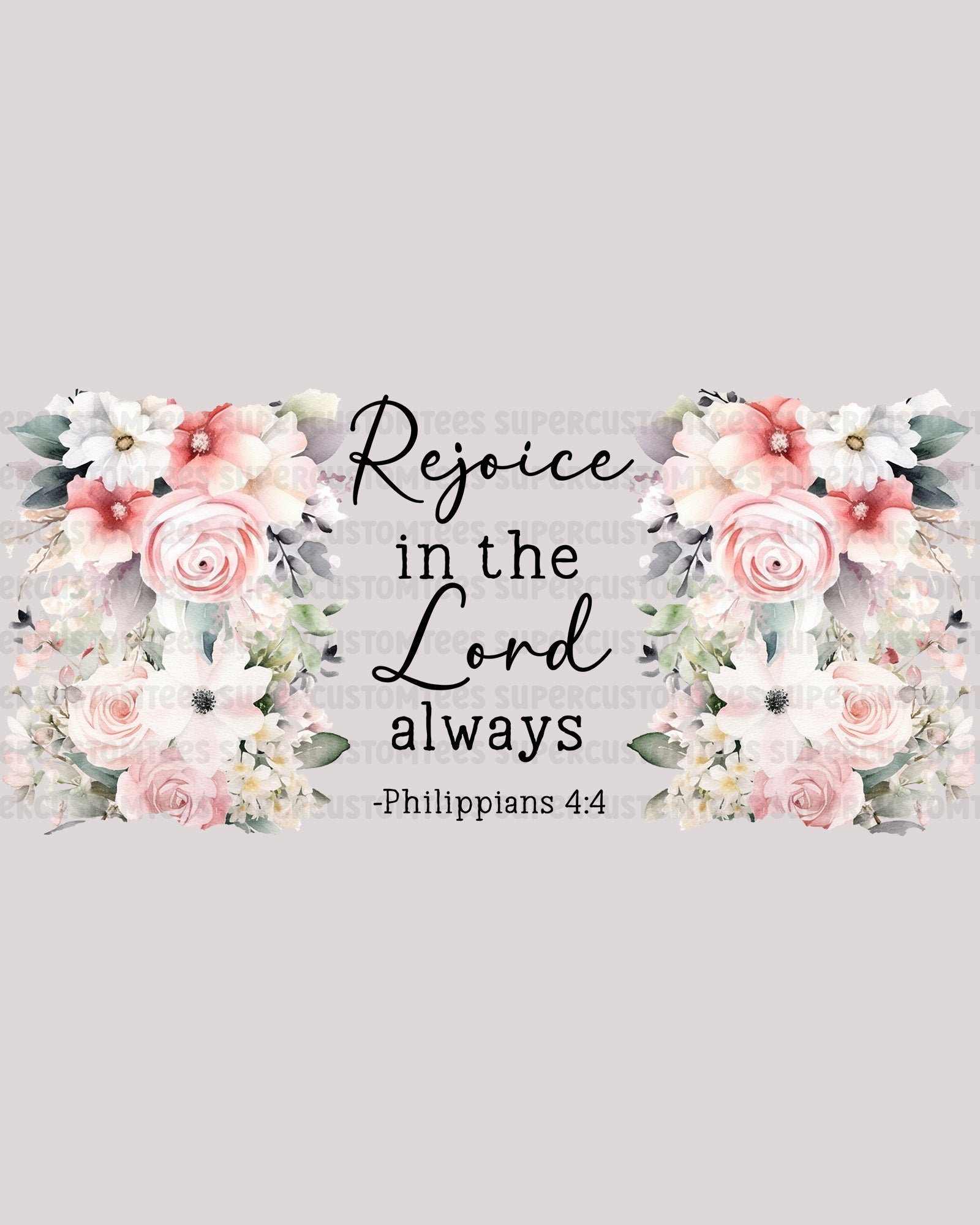 Religious Glass Rejoice in The Lord Always UV DTF Decals