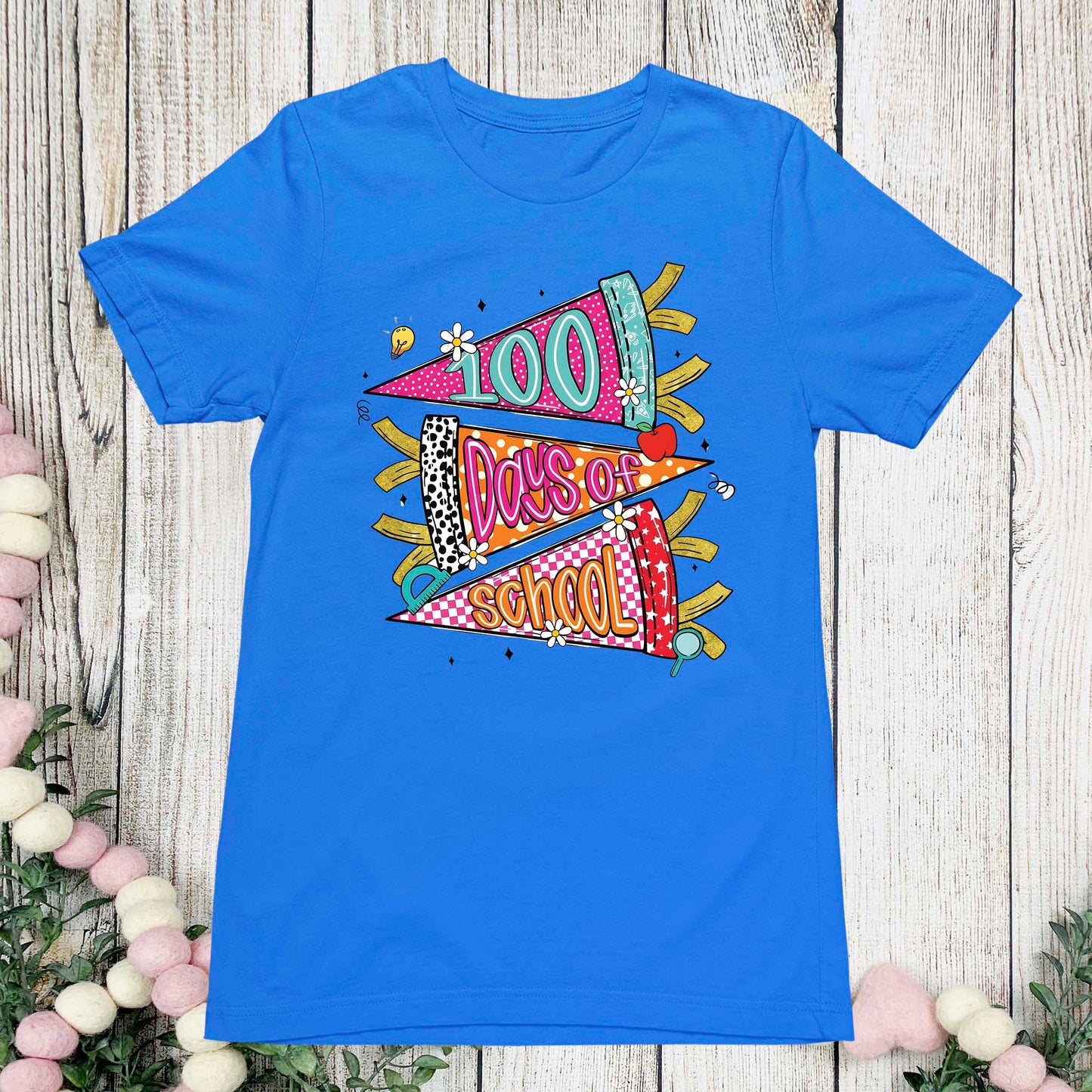 Retro 100 Days of School T Shirt Preppy 100 Days of School Shirt for Kids Girls Boys Women Men Classroom Celebration Tee