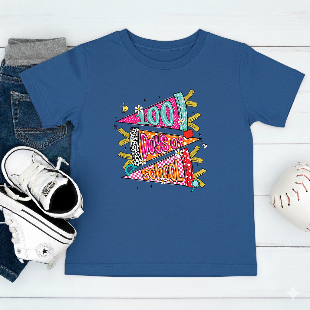 Retro 100 Days of School T Shirt Preppy 100 Days of School Shirt for Kids Girls Boys Women Men Classroom Celebration Tee