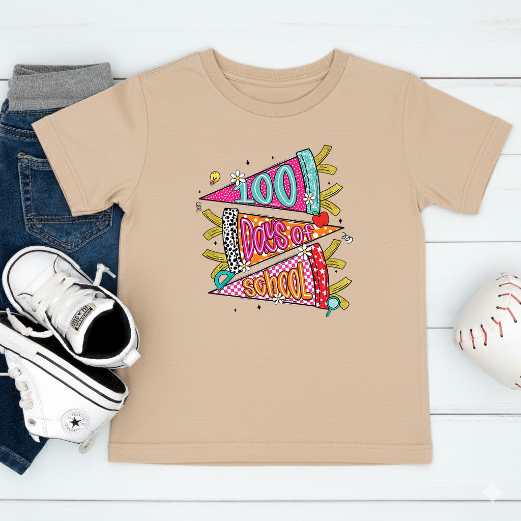 Retro 100 Days of School T Shirt Preppy 100 Days of School Shirt for Kids Girls Boys Women Men Classroom Celebration Tee