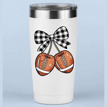 Retro Cherry Football Coquette Bow DTF Transfer