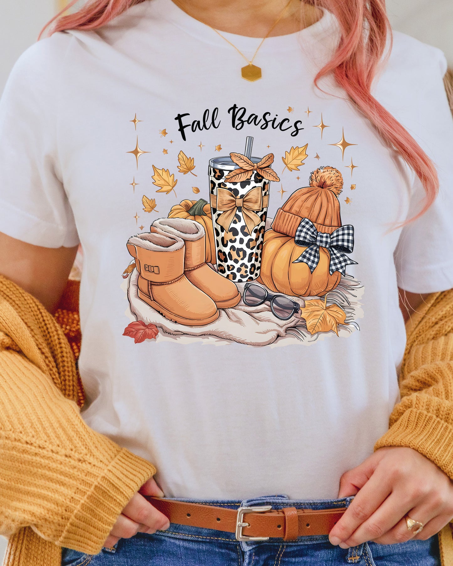 Retro Fall Basics Coquett Pumpkin Bow DTF Transfer