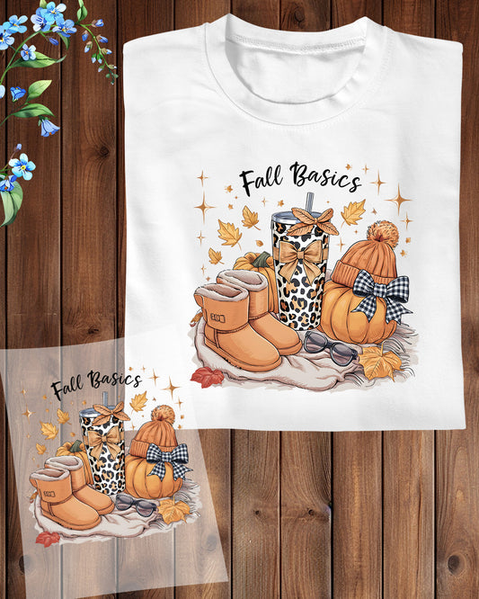 Retro Fall Basics Coquett Pumpkin Bow DTF Transfer