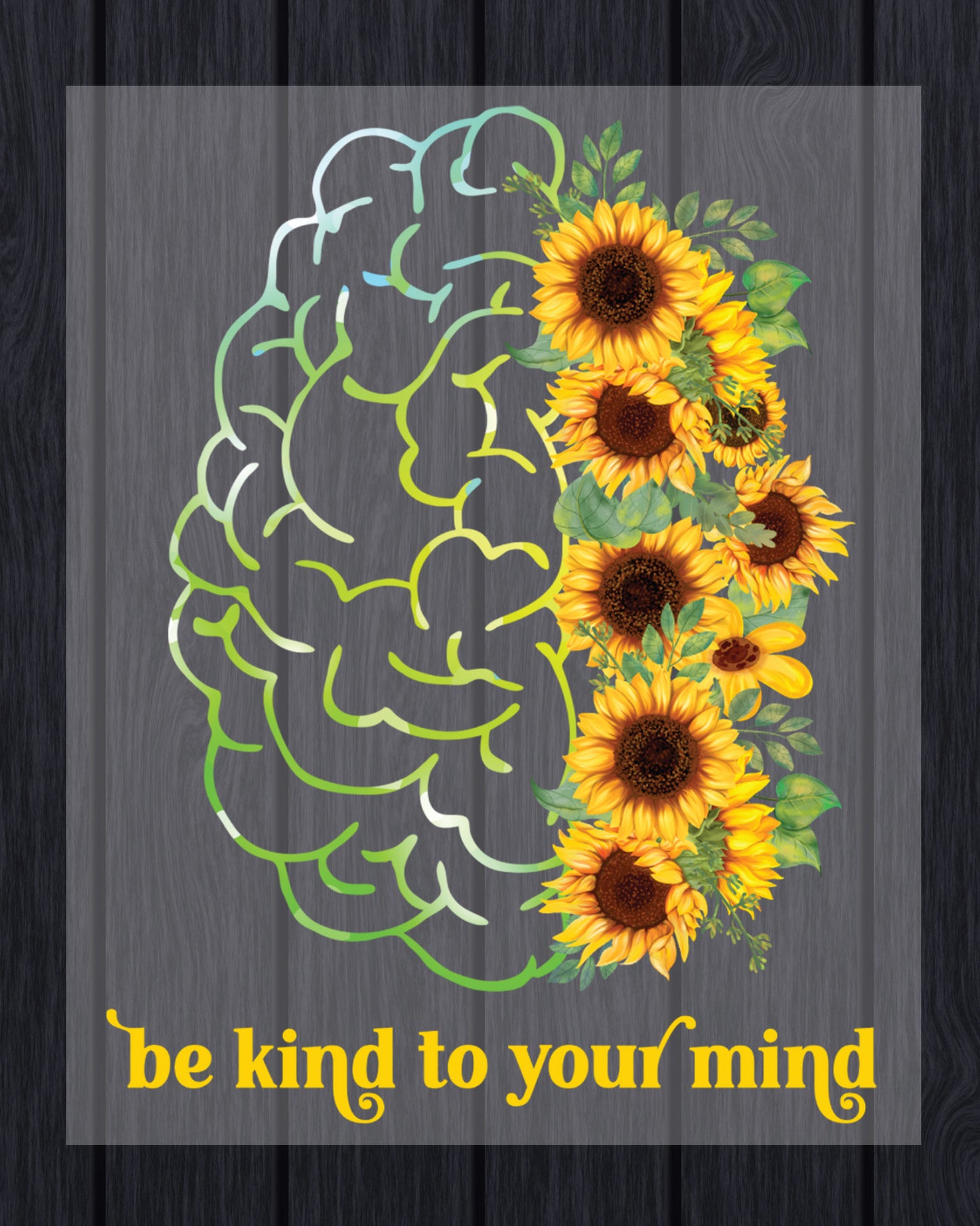 Retro Floral Mental Health DTF Transfer