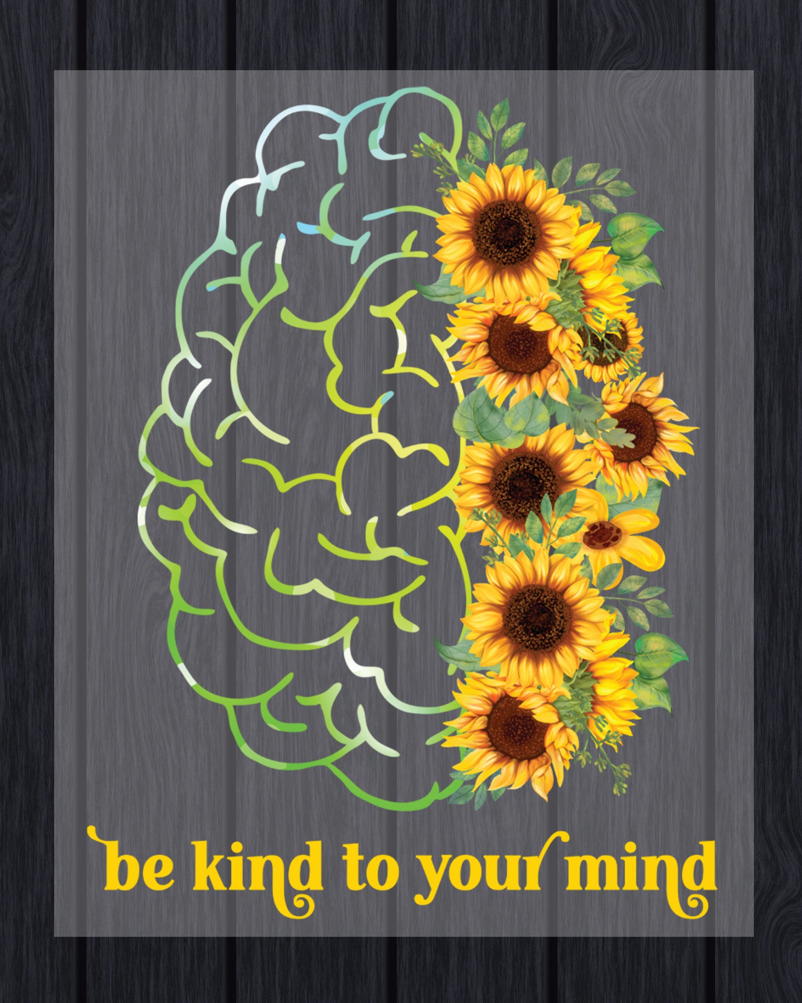 Retro Floral Mental Health DTF Transfer