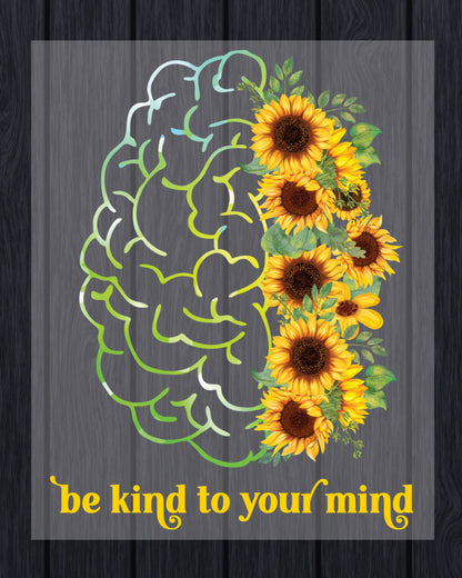 Retro Floral Mental Health DTF Transfer