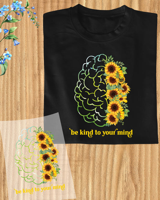 Retro Floral Mental Health DTF Transfer