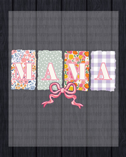Retro Mama Flower Iron on Transfers for Shirts