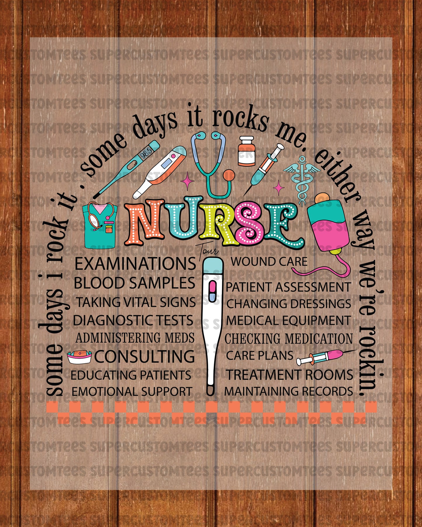 Retro Nurse Heat Transfer for Shirts