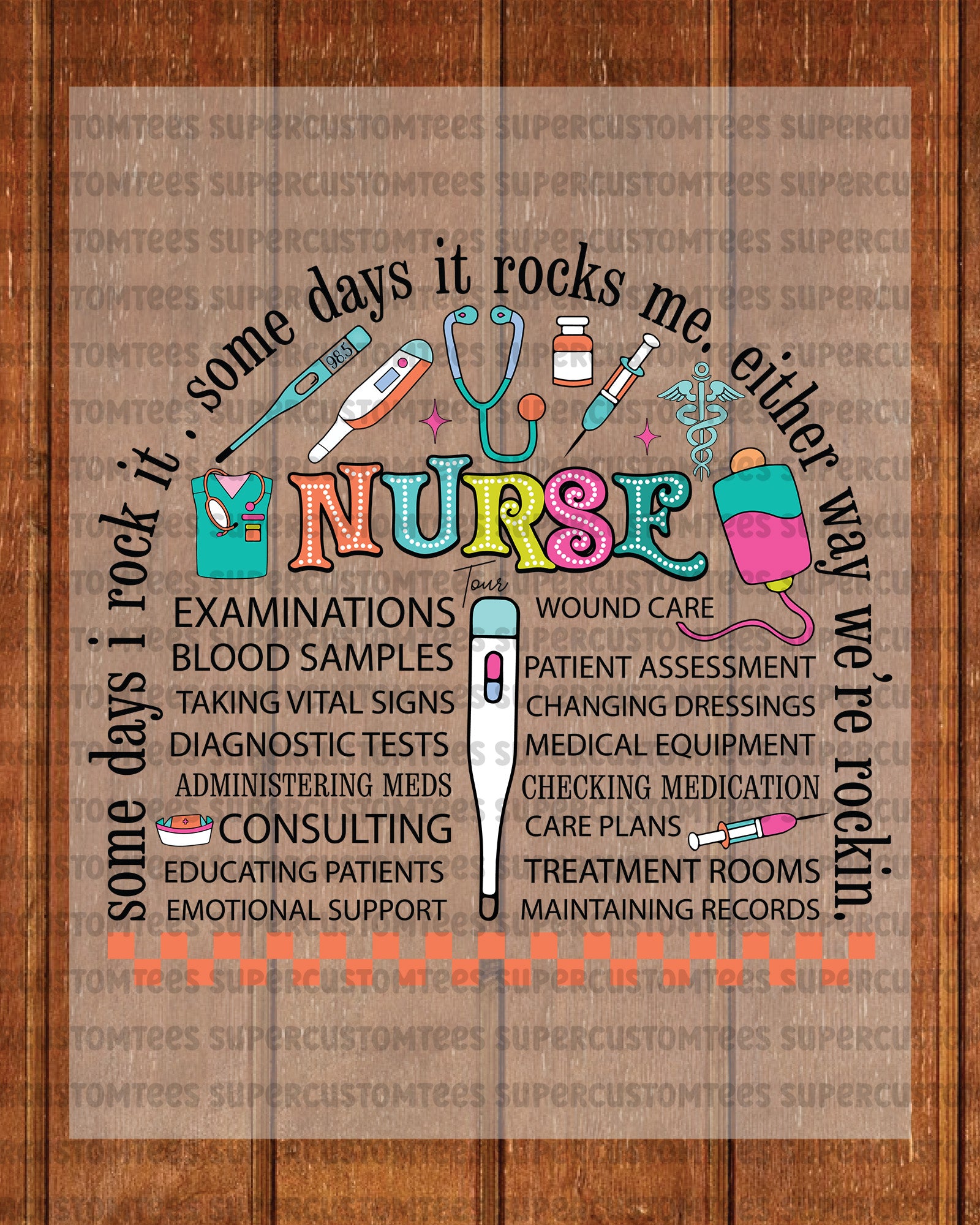 Retro Nurse Heat Transfer for Shirts