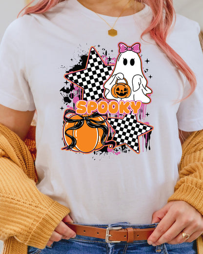 Retro Spooky Ghost Halloween DTF Transfer