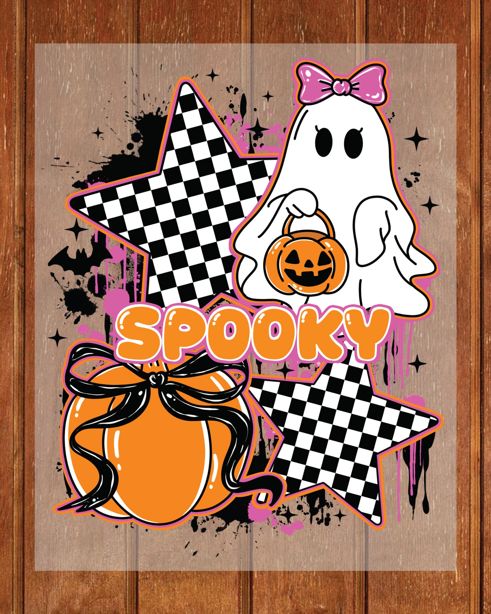 Retro Spooky Ghost Halloween DTF Transfer