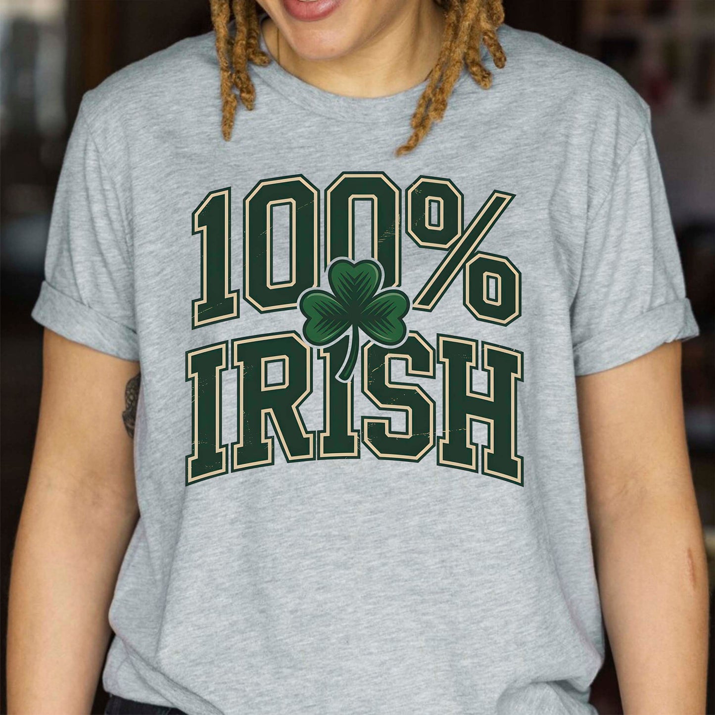 Retro St. Patrick's Day Shirt 100% Irish Sweatshirt
