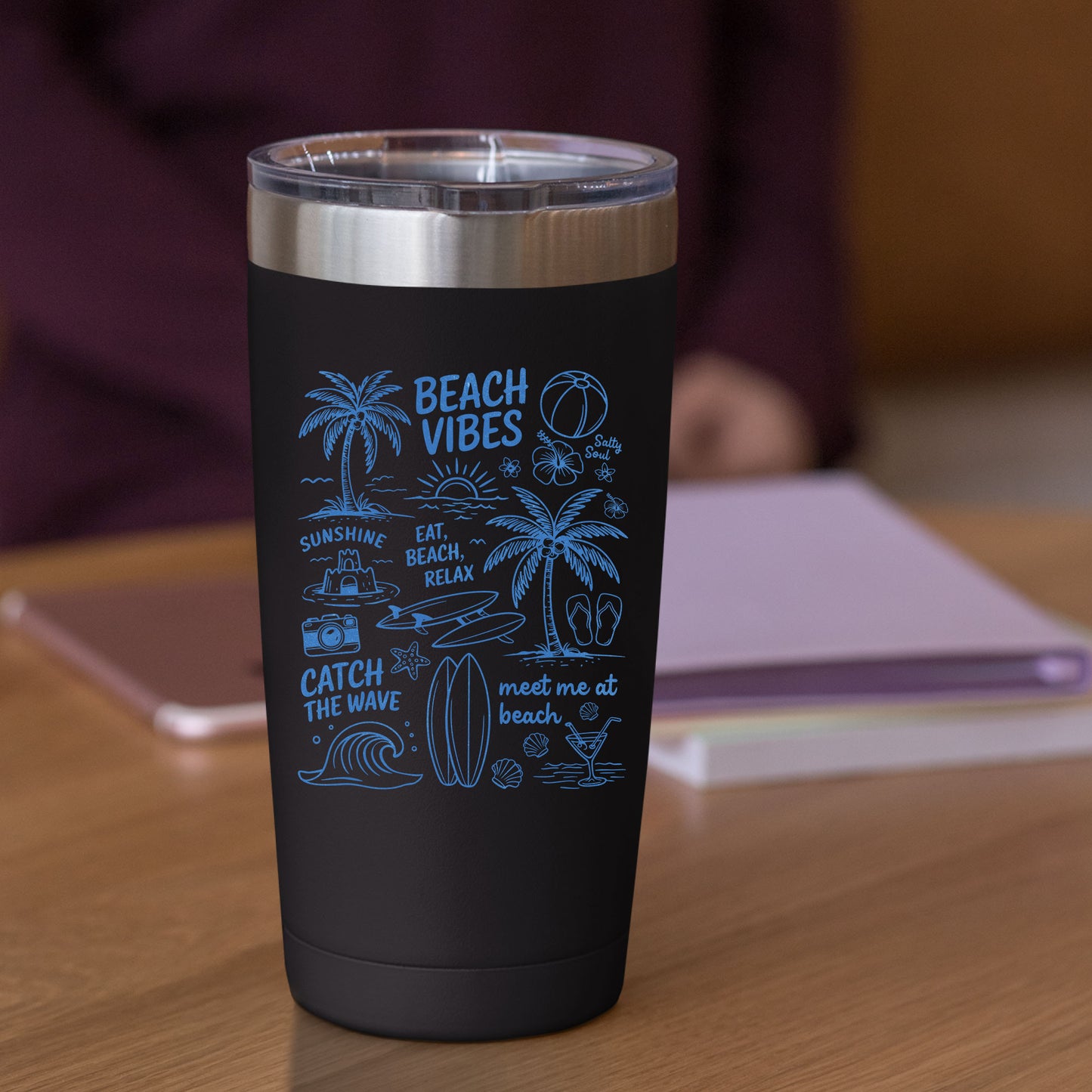 Retro Summer Beach Doodles DTF Transfer