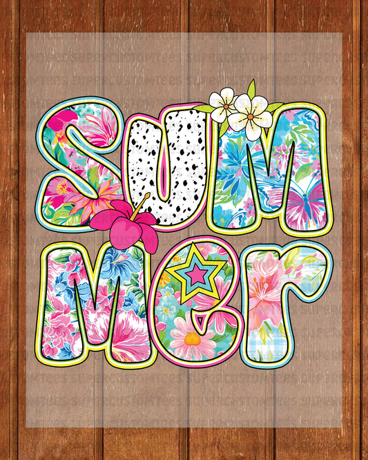 Retro Summer Vibes DTF Transfer Ready to Press