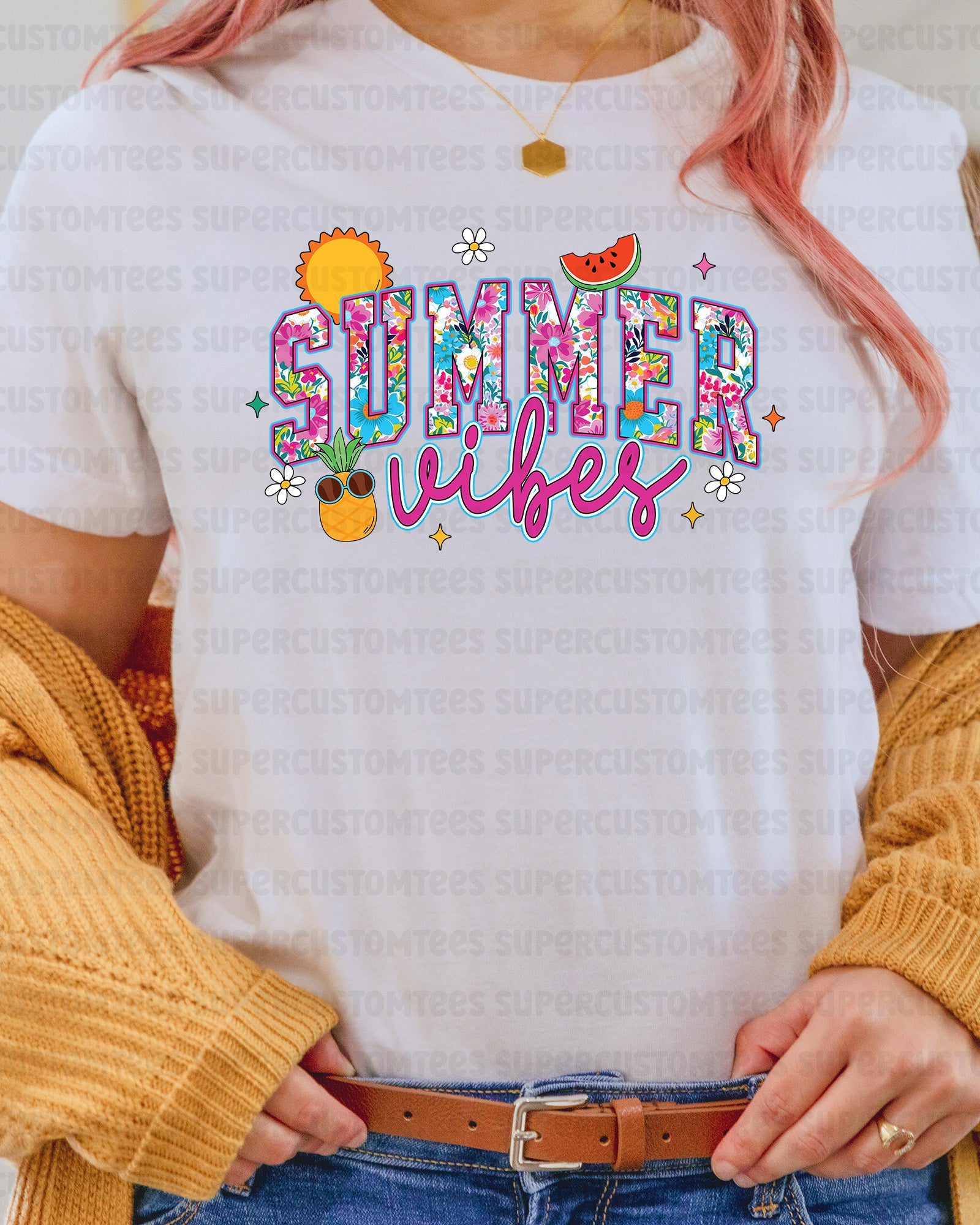 Retro Summer Vibes Vacation DTF Transfer Ready to Press