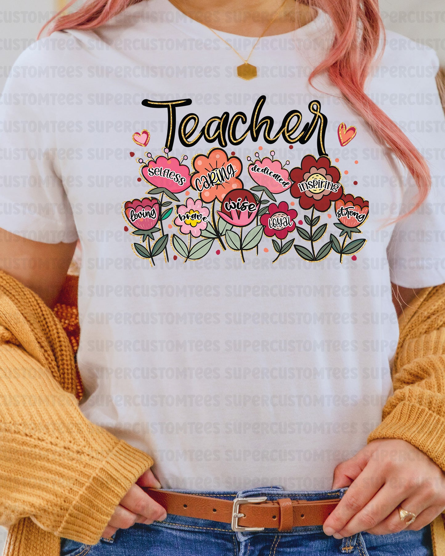 Retro Teacher DTF Transfer Ready to Press