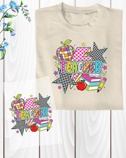 Retro Teacher Preppy DTF Transfer