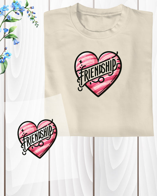 Friendship Heart DTF Transfer Film
