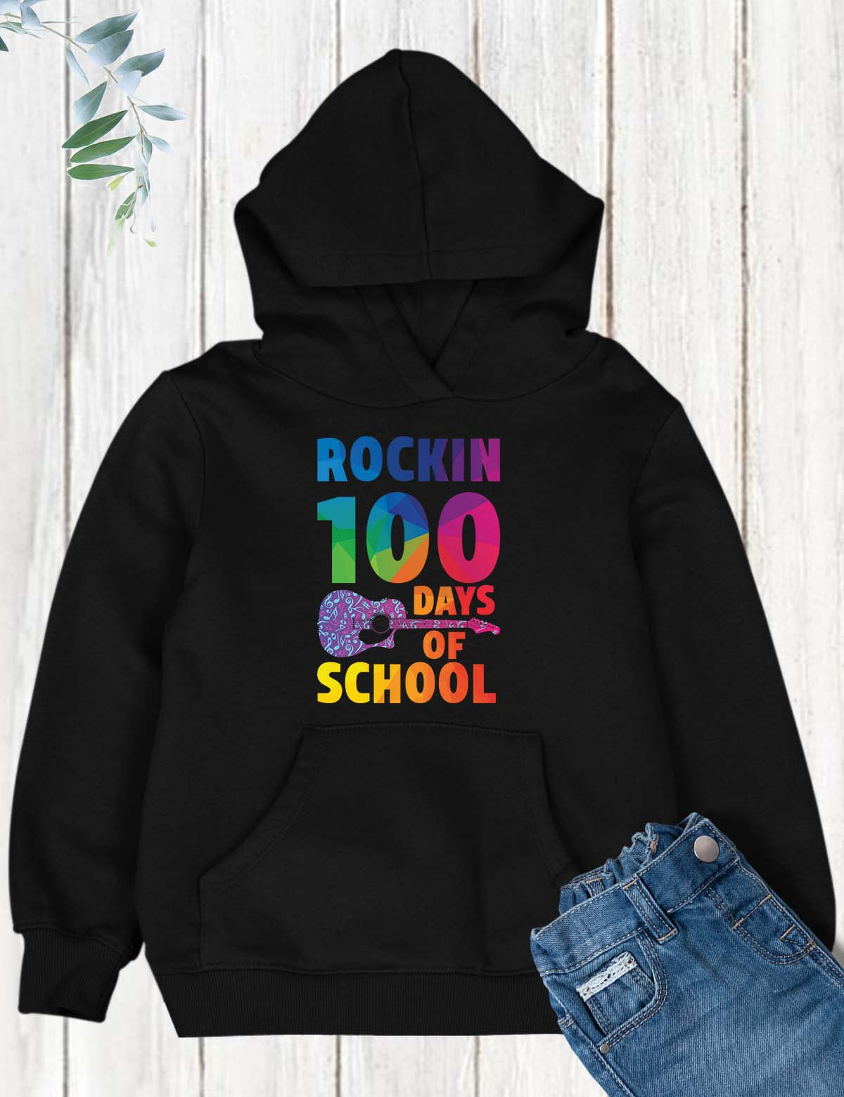 Rockin 100 Days of School Music Teacher DTF Transfer, Ready to Press Heat Transfer for Shirts, Fun 100 Days of School Teacher Design, UV Sticker