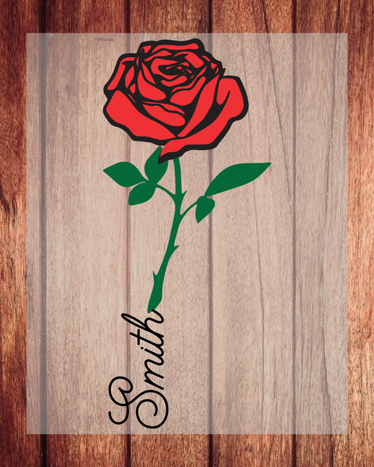 Rose Flower Custom DTF Transfer