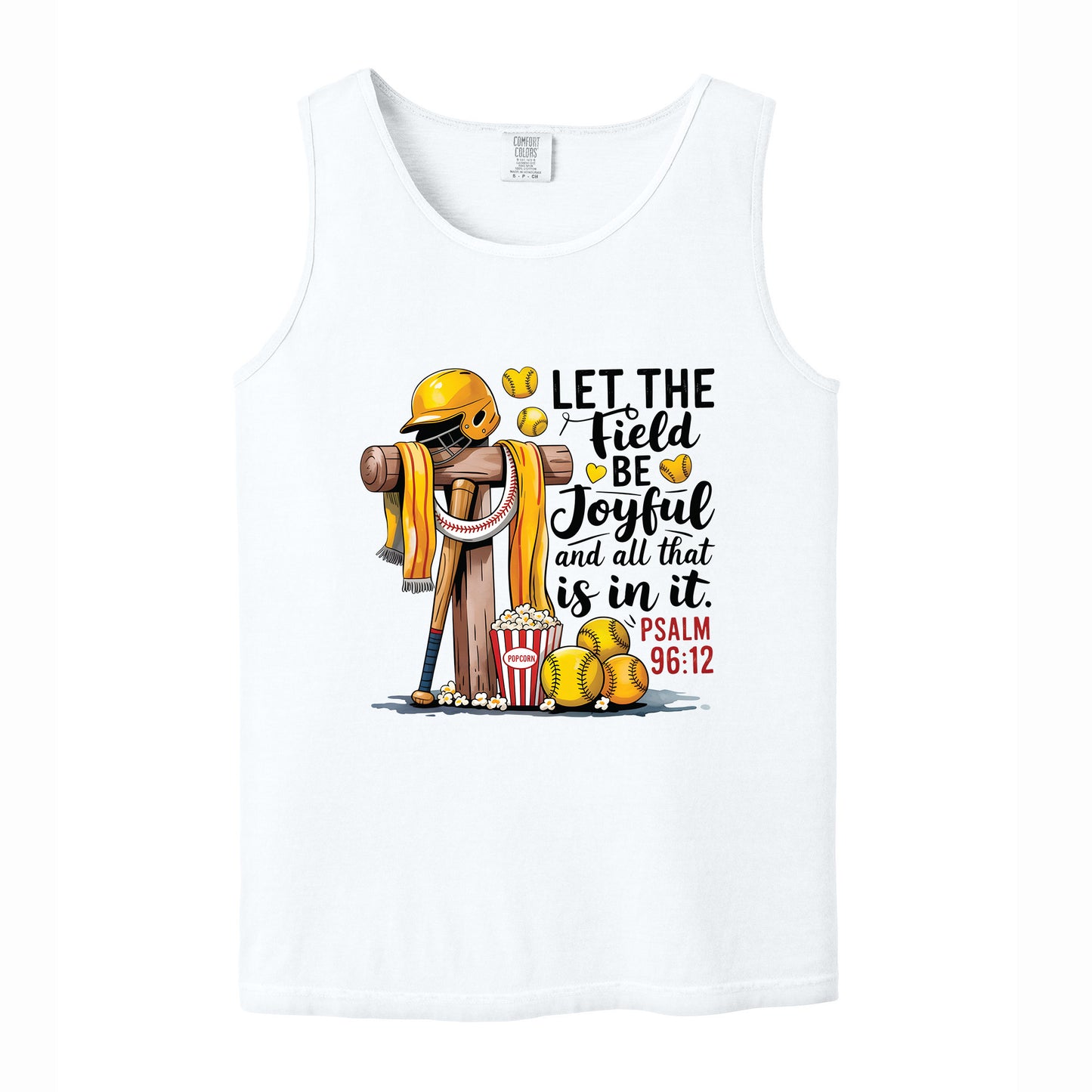 Softball Christian Comfort Colors T Shirt