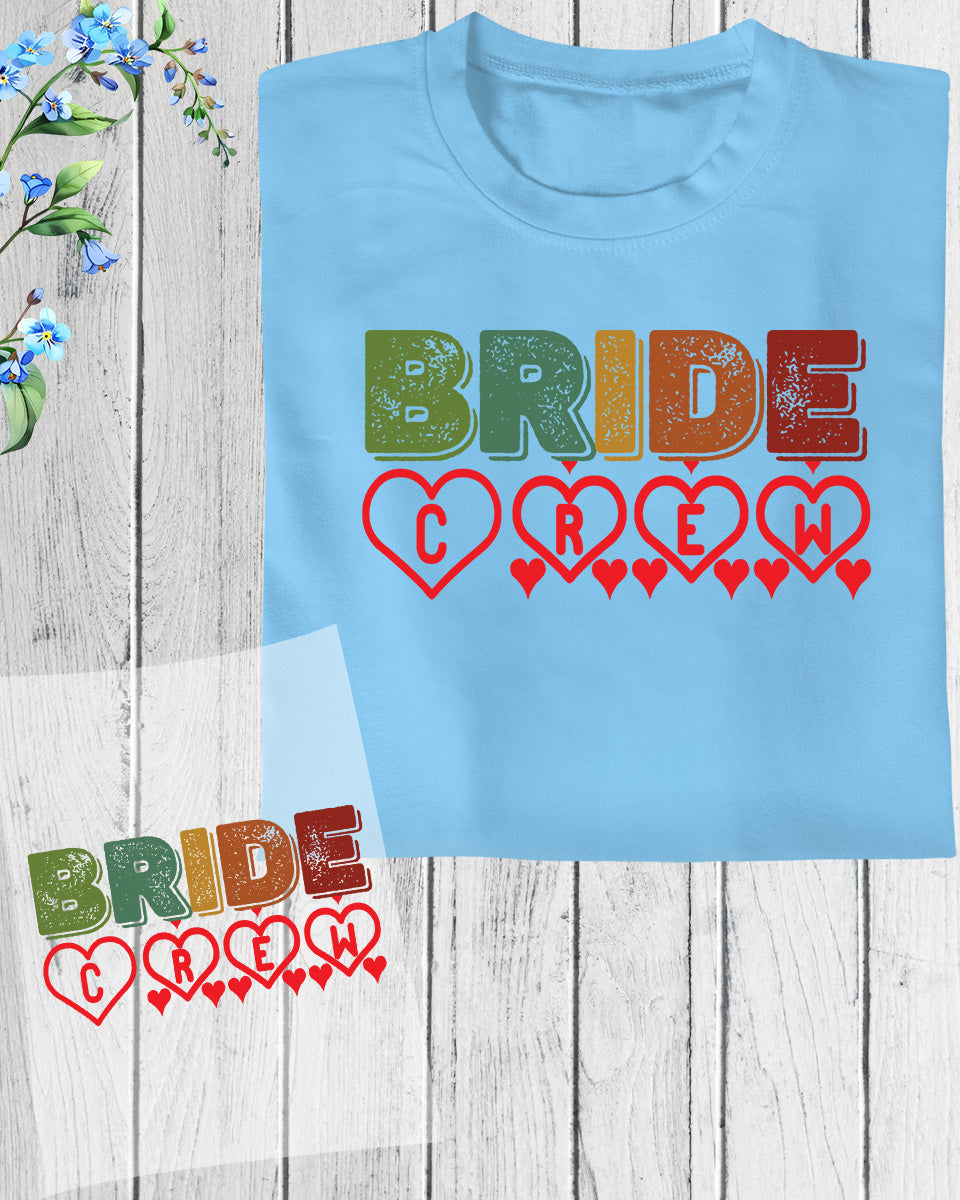 Bride Crew Wedding Gift DTF Transfer Film