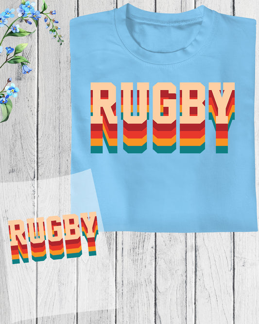 Rugby Rainbow DTF Transfer Sheets