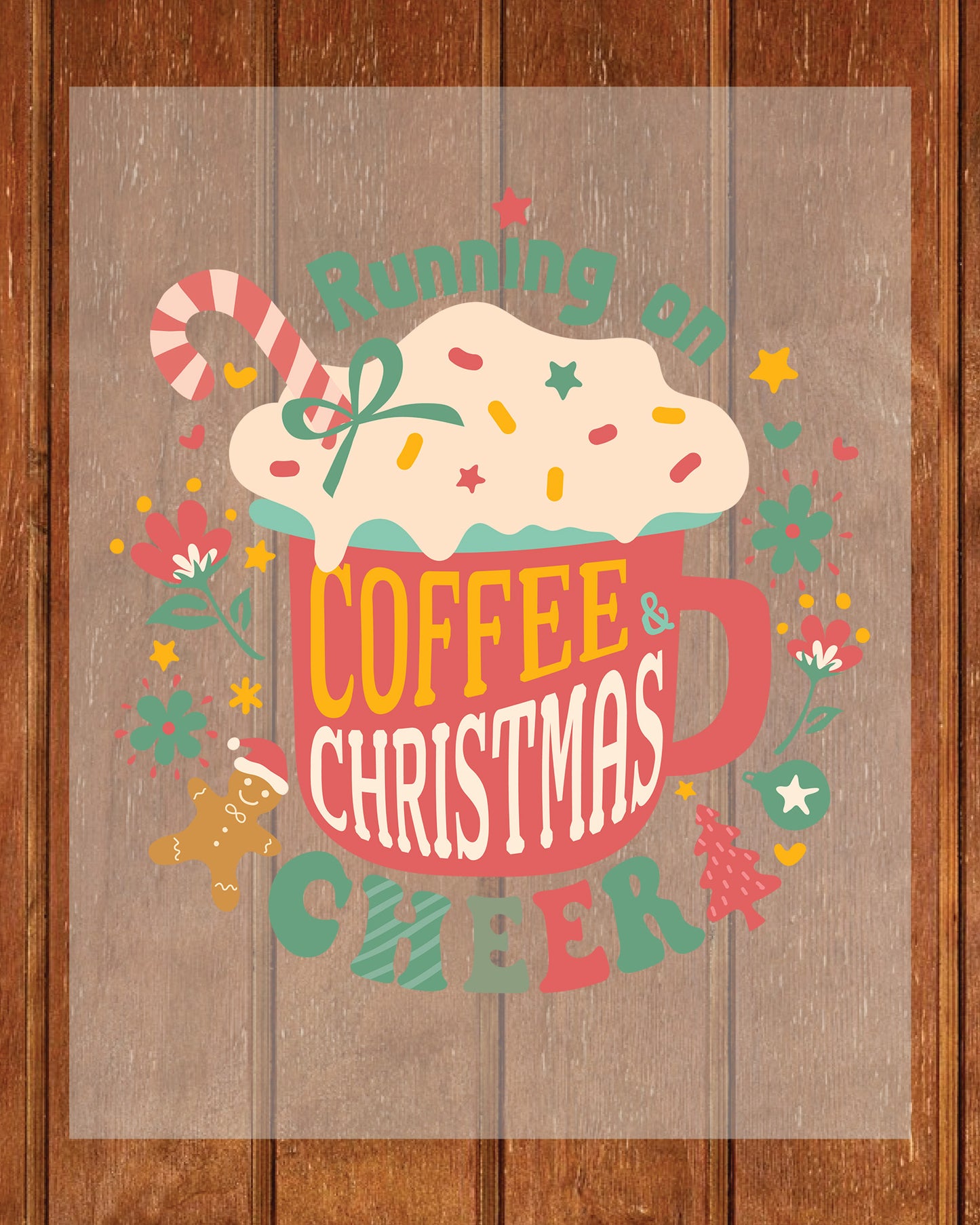 Boho Christmas Coffee Retro DTF Transfer Film