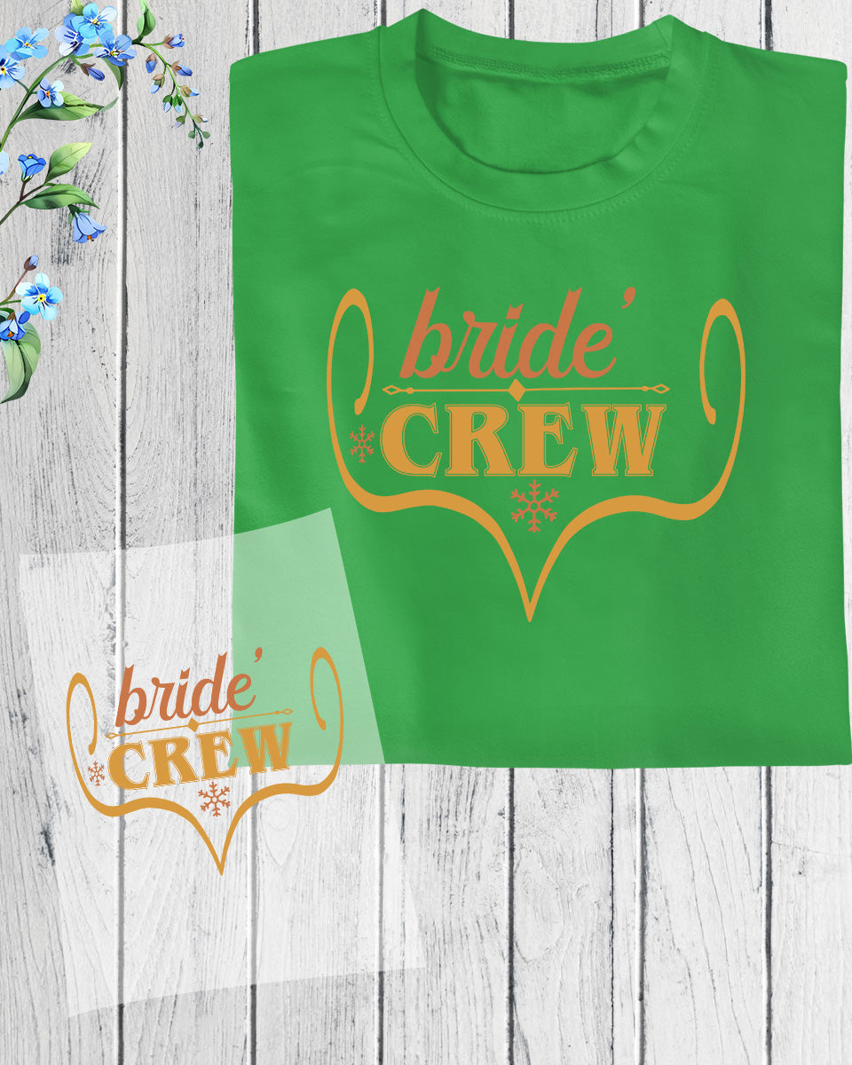 Bride Crew Wedding DTF Transfer Film