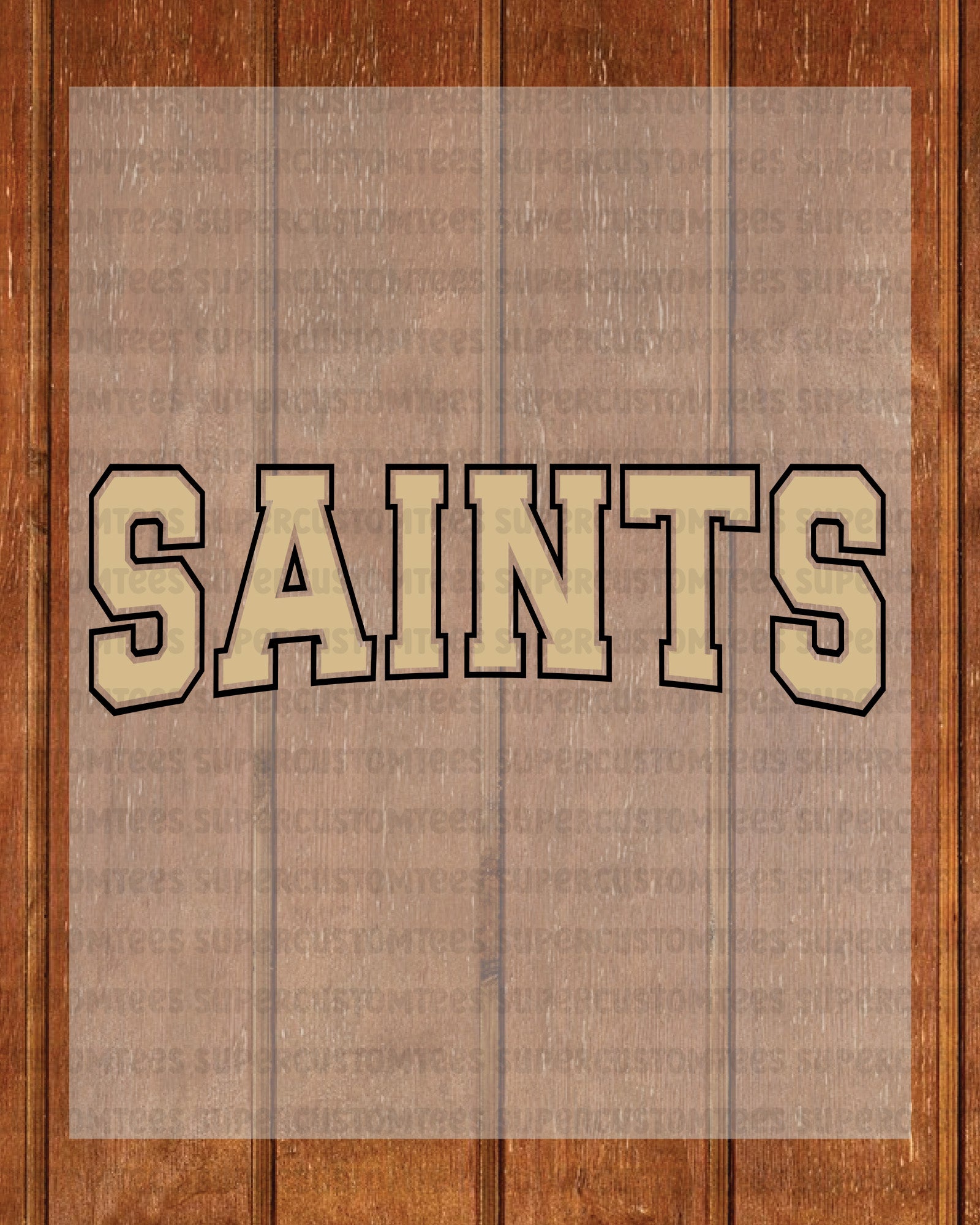 Saints DTF Transfer Ready to Press