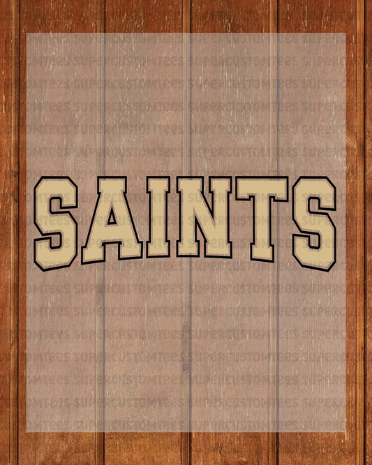 Saints DTF Transfer Ready to Press