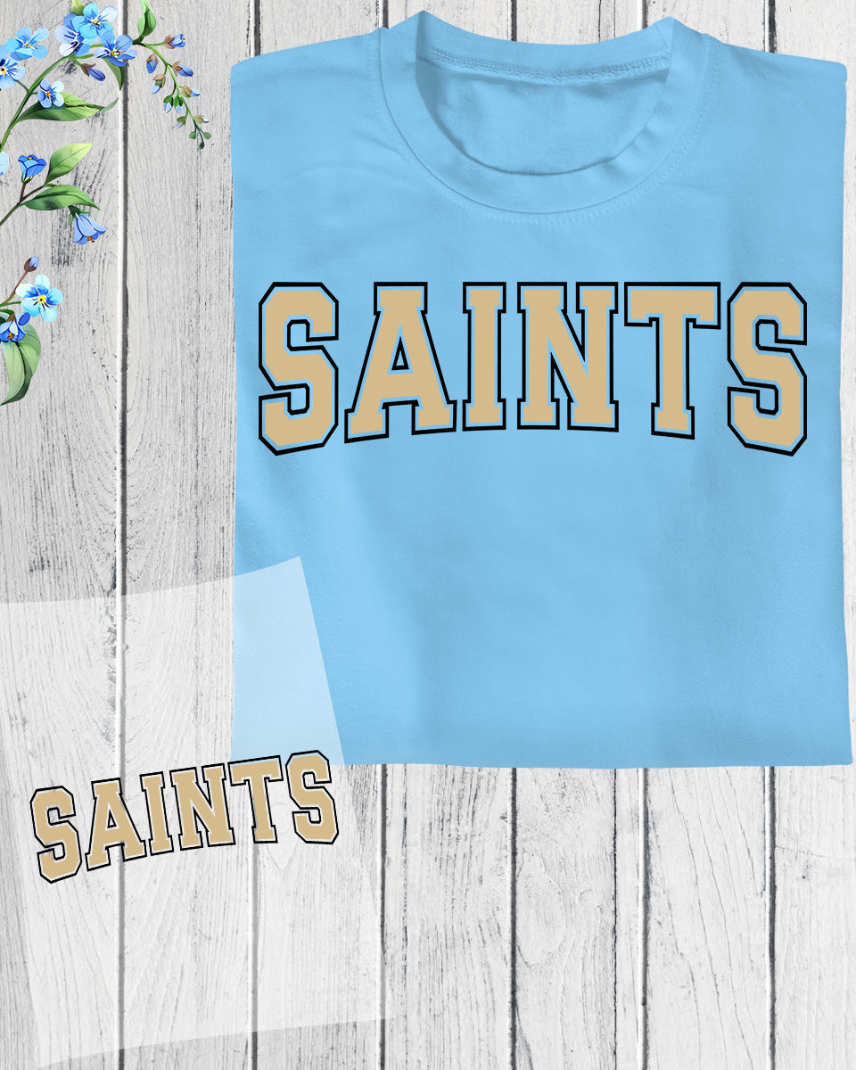 Saints DTF Transfer Ready to Press