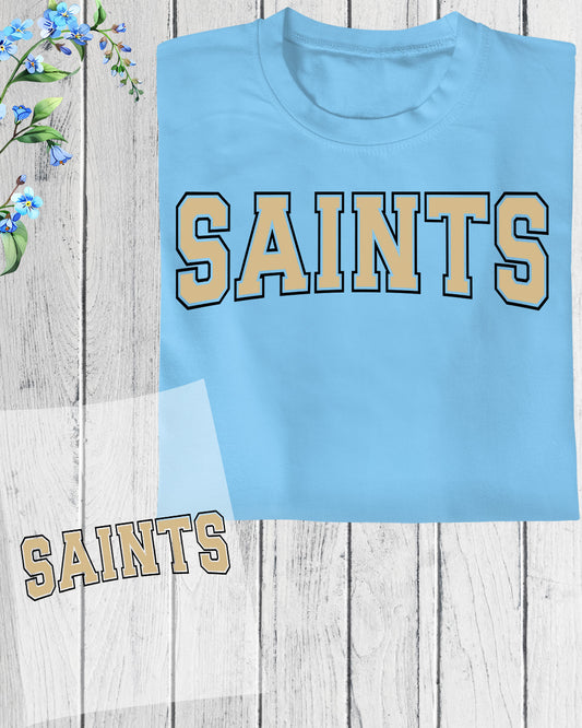 Saints DTF Transfer Ready to Press