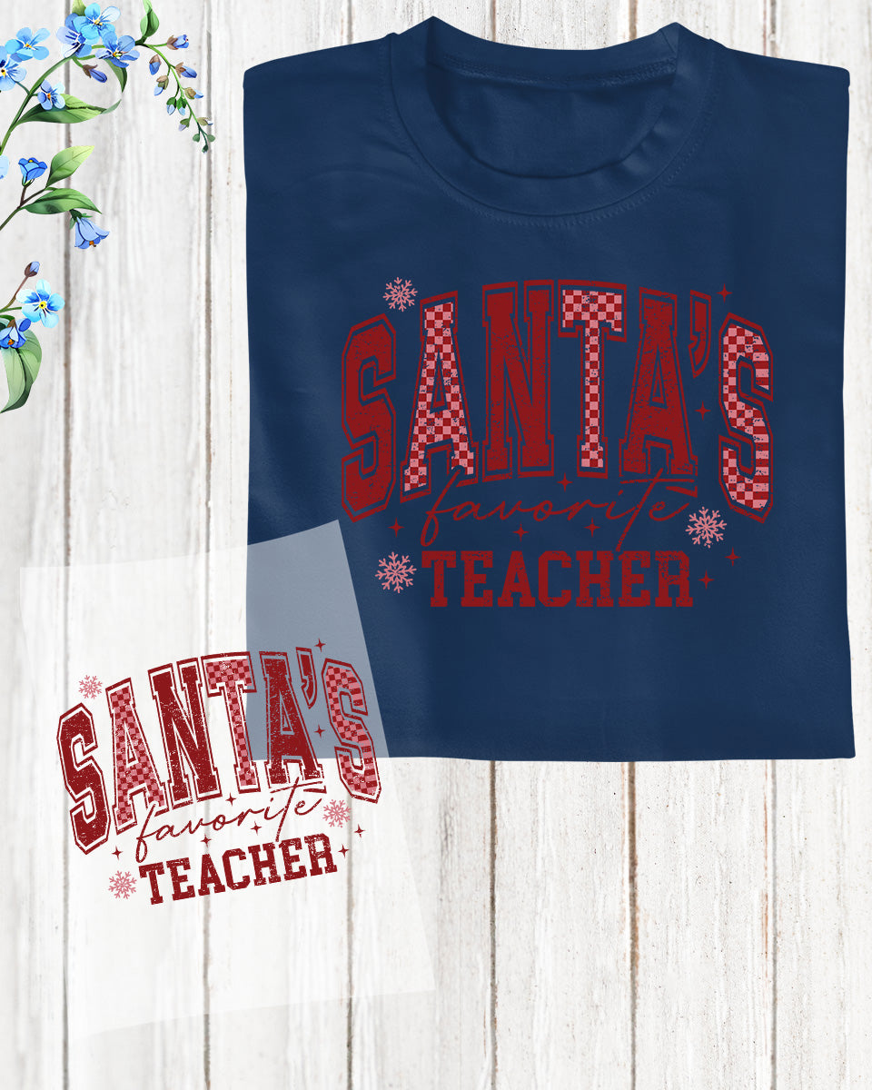 Santa's Favorite Teacher DTF Transfer